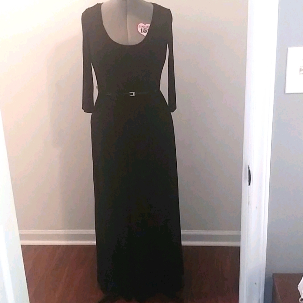 Calvin Klein Black knit maxi dressSZ10